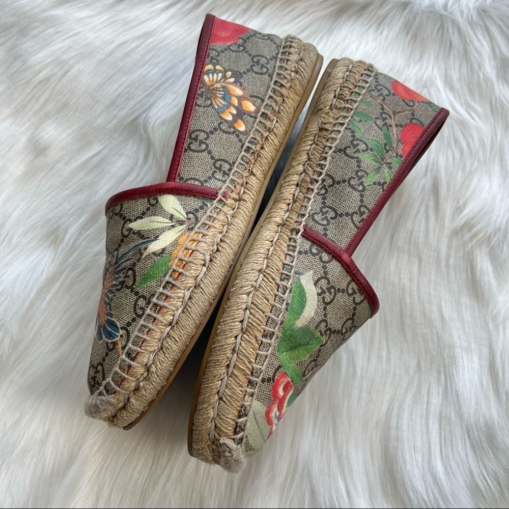 GUCCI Floral GG Web Supreme Espadrille + Dustbag sz. 39.5 - Picture 5 of 10
